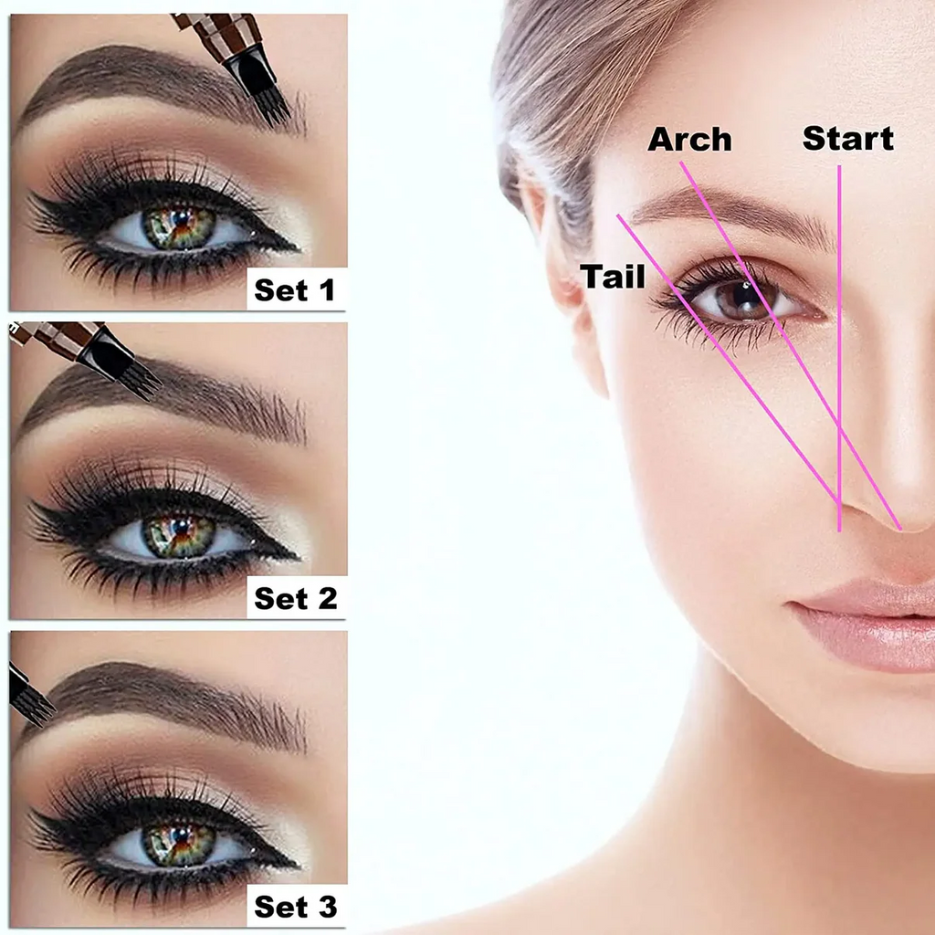 Waterproof 4 Points Long Lasting Eyebrow Pen - BUY 1 GET 1 FREE