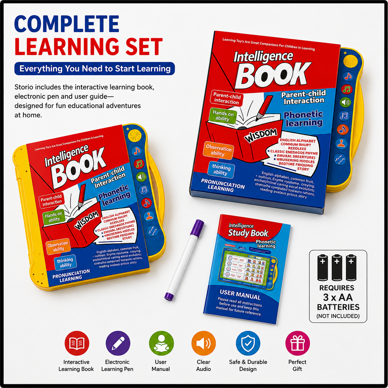 Intelligence Sound Learning Book for Kids – Screen-Free Educational Activity Book